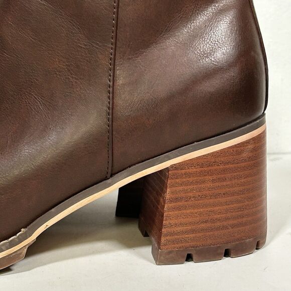 Kork's Boots Booties Size 11 Brown Block Heel New Classic Traditional Preppy - Picture 2 of 9